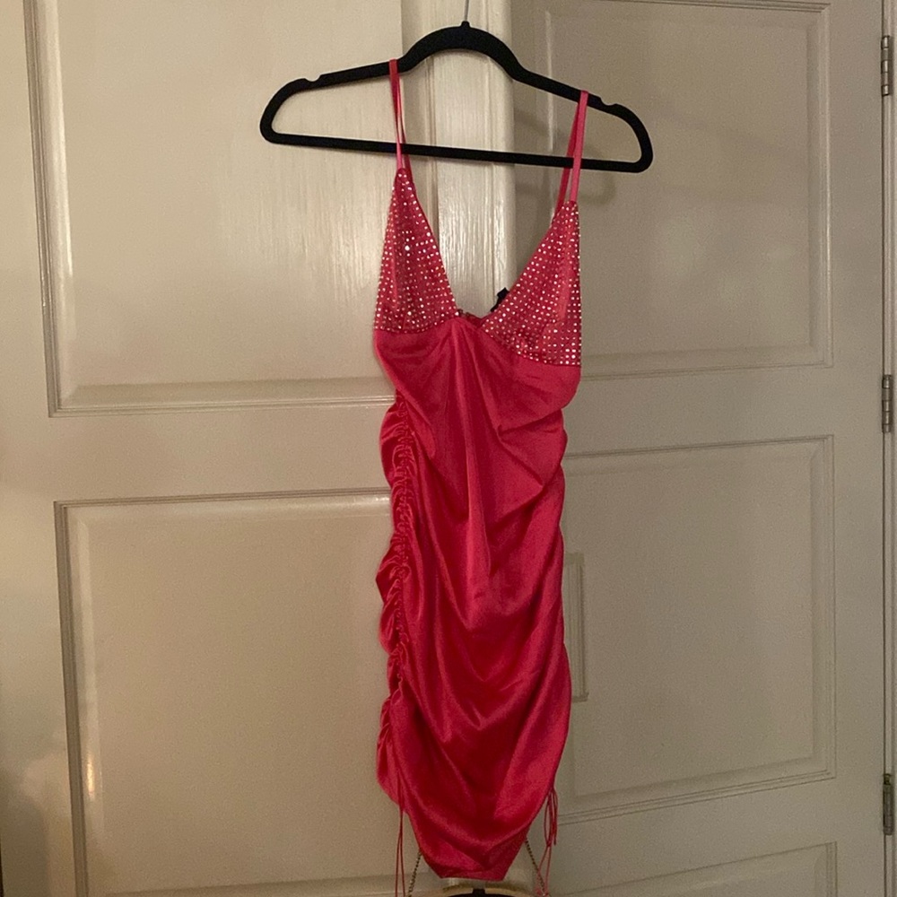 LBN, for love and lemons pink and sequin dress Sz: m